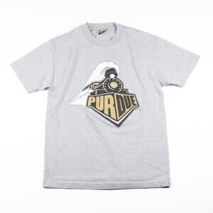 Purdue Boilermakers Train Logo T-Shirt Gray NCAA College Sports Men’s L